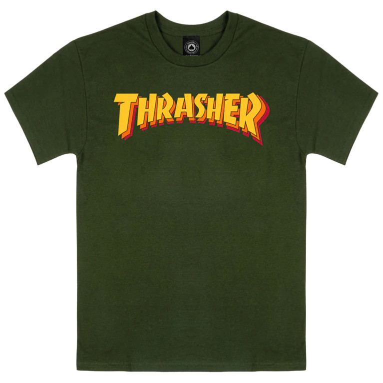 Футболка Thrasher STACKED FOREST GREEN