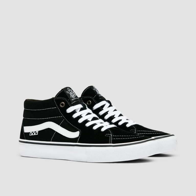 Кеды VANS SKATE SHOES M SKATE GROSSO MID BLACK/WHITE