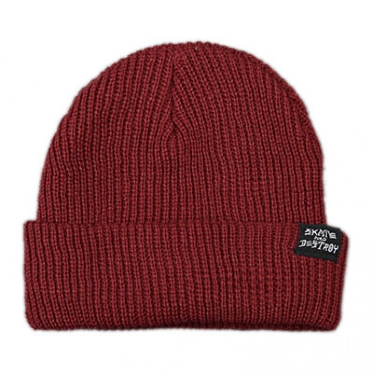 Шапка Thrasher Skate and Destroy Knit Beanie Maroon