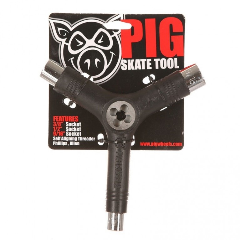 Ключ для скейтборда Pig Tool Black
