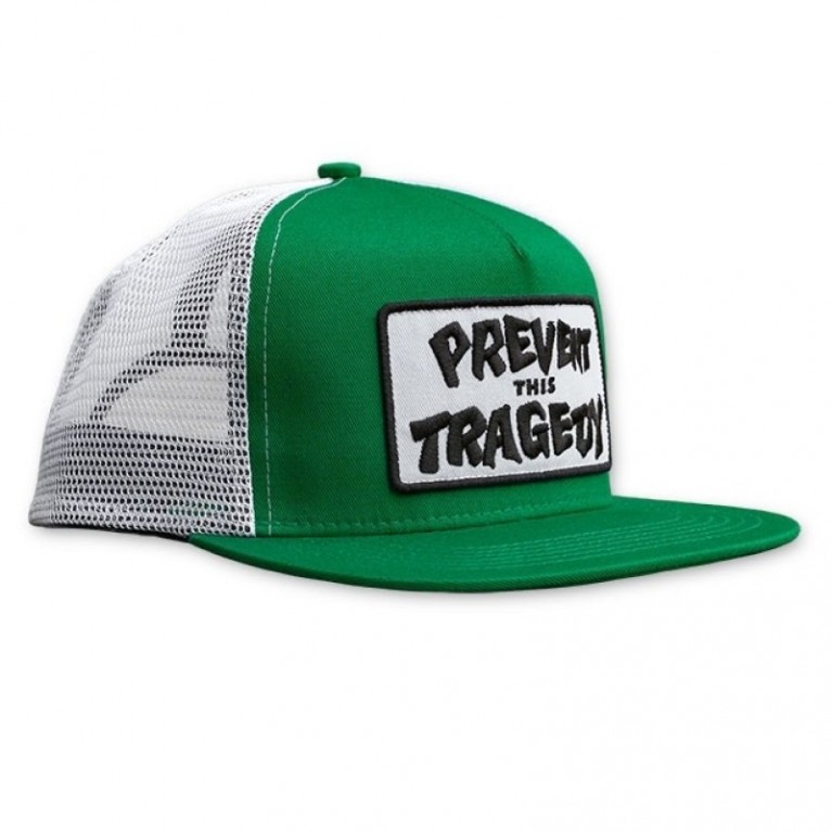 Кепка Thrasher Prevent This Tragedy Trucker Hat Green/White