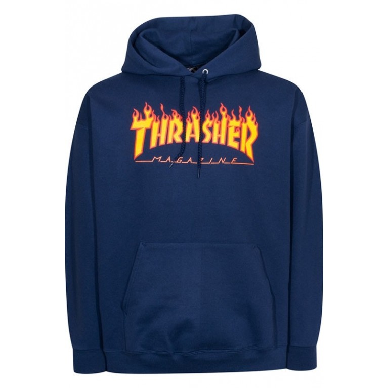 Толстовка Thrasher Flame Logo Hoodie Navy