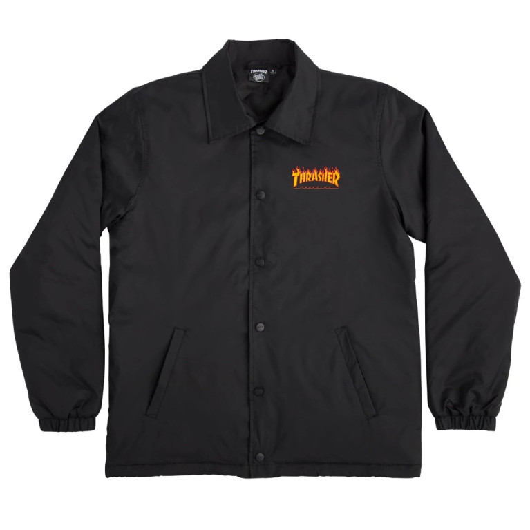 Куртка SANTA CRUZ x THRASHER FLAME DOT L/S COACH JACKET BLACK