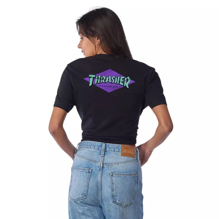 Футболка SANTA CRUZ x THRASHER DIAMOND DOT S/S BOYFRIEND T-SHIRT BLACK