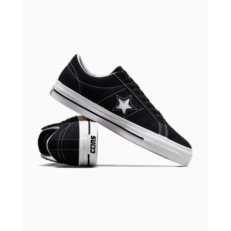 Кеды CONVERSE ONE STAR PRO OX BLACK/BLACK/WHITE