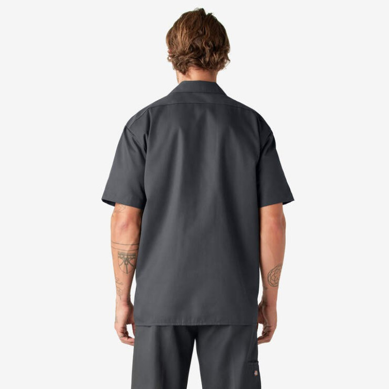 Рубашка Dickies ORIGINAL TWILL SHORT SLEEVE WORK SHIRT Charcoal