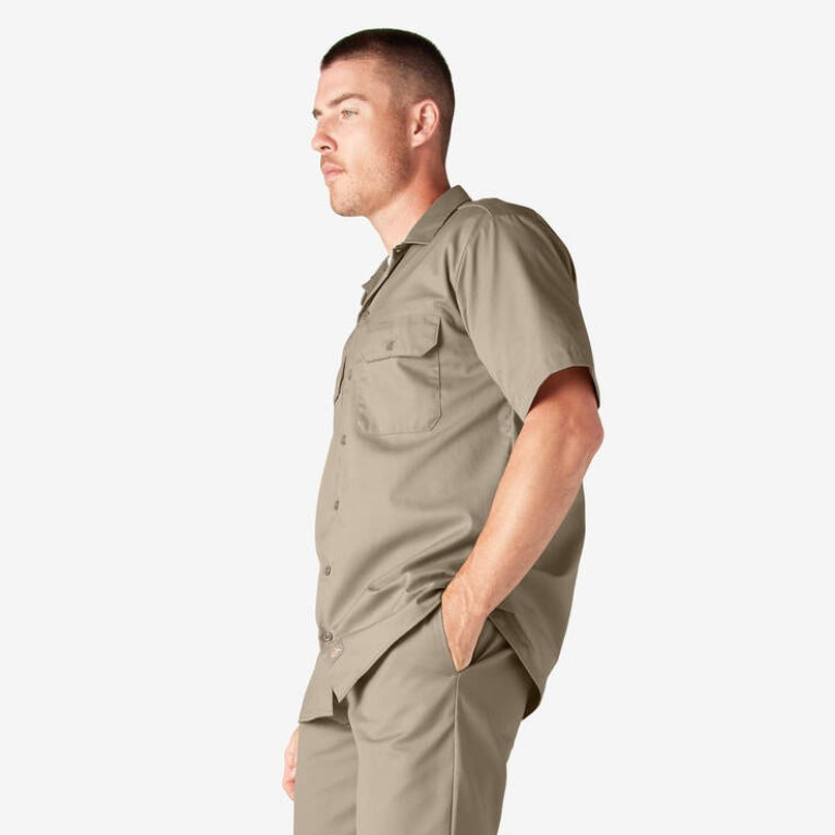 Рубашка Dickies ORIGINAL TWILL SHORT SLEEVE WORK SHIRT Desert Sand