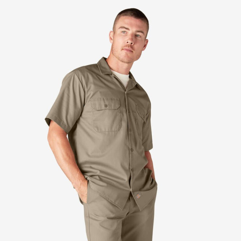 Рубашка Dickies ORIGINAL TWILL SHORT SLEEVE WORK SHIRT Desert Sand
