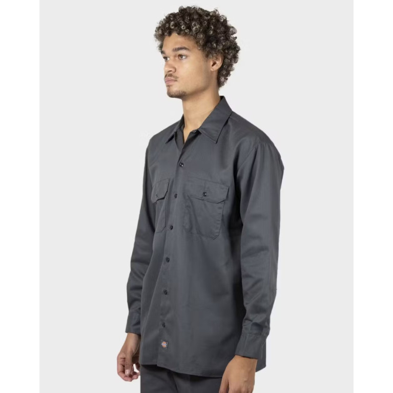 Рубашка Dickies ORIGINAL TWILL LONG SLEEVE WORK SHIRT Charcoal