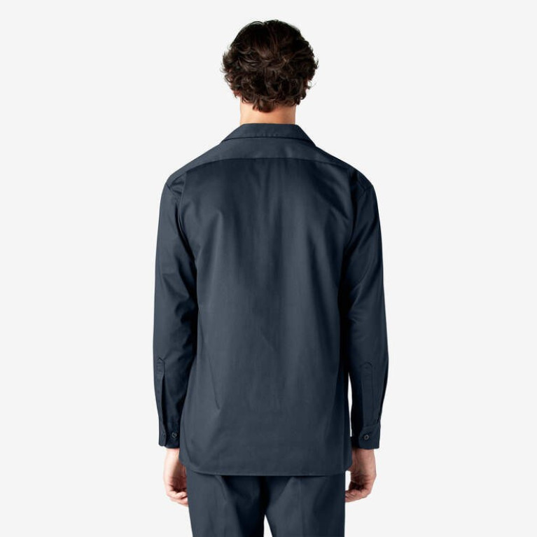 Рубашка Dickies ORIGINAL TWILL LONG SLEEVE WORK SHIRT Dark Navy