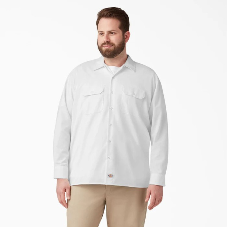 Рубашка Dickies ORIGINAL TWILL LONG SLEEVE WORK SHIRT White