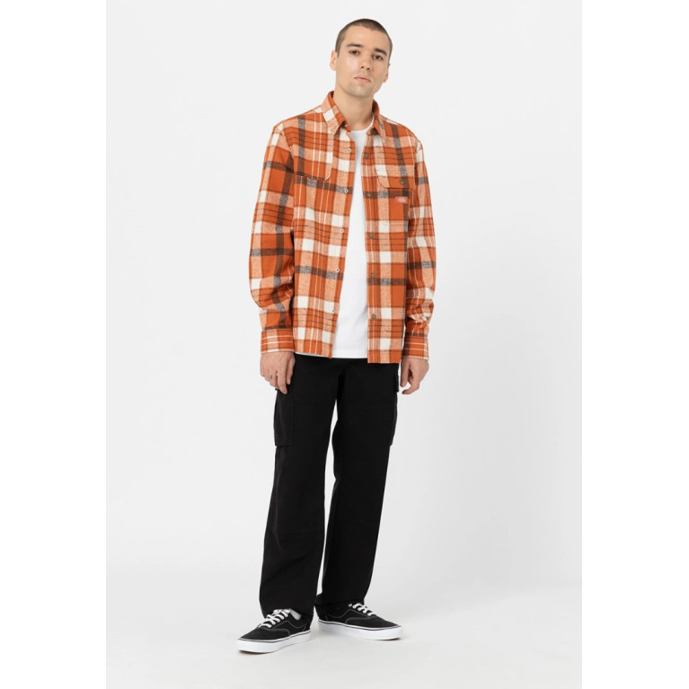 Рубашка DICKIES NIMMONS CHECK LIGHT BASE NIMMONS CHECK BOMBAY BROWN BASE