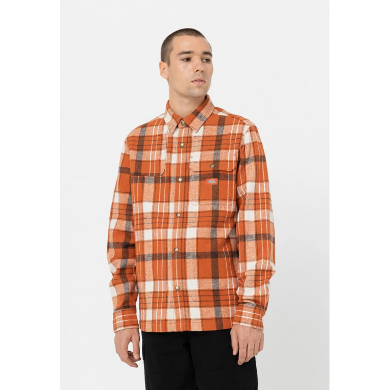 Рубашка DICKIES NIMMONS CHECK LIGHT BASE NIMMONS CHECK BOMBAY BROWN BASE