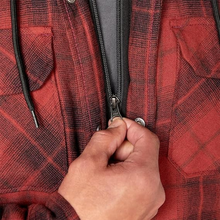 Куртка DICKIES QUILTED HOODED SHIRT JACKET Dark Navy/Brick Ombre