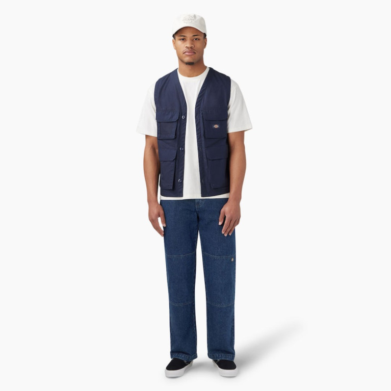 Штаны DICKIES LOOSE FIT DOUBLE KNEE DENIM PANT Stonewashed Indigo