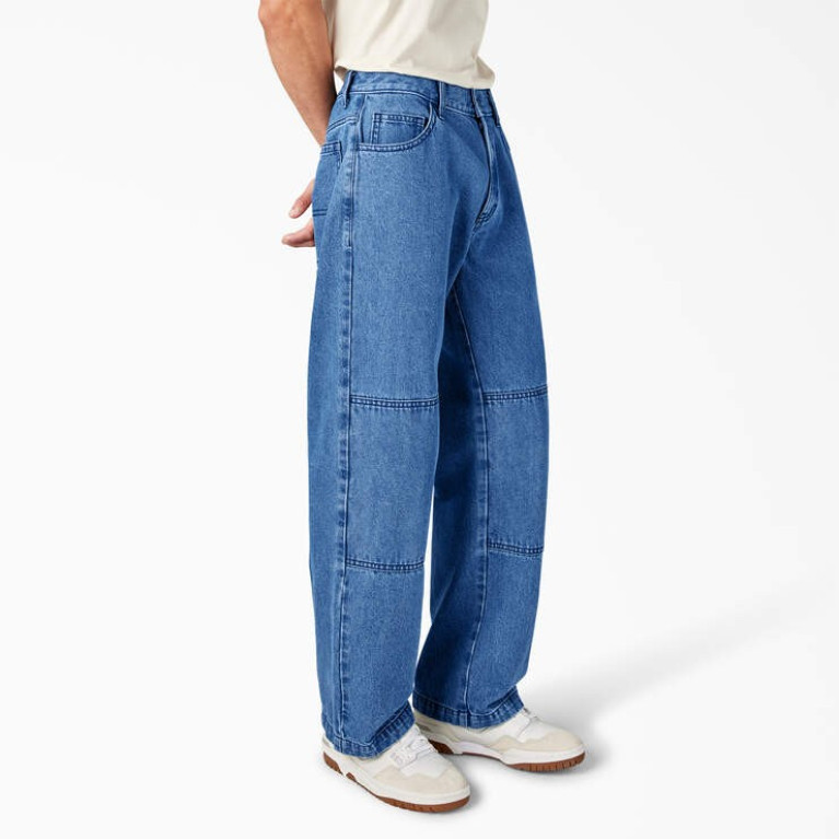 Штаны DICKIES LOOSE FIT DOUBLE KNEE DENIM PANT Stonewashed Vintage Blue