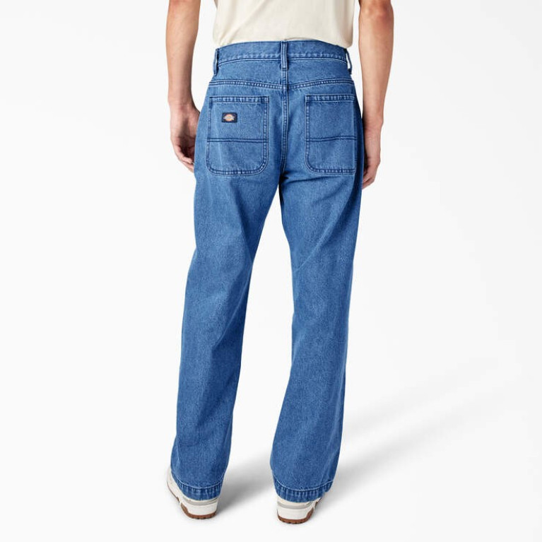 Штаны DICKIES LOOSE FIT DOUBLE KNEE DENIM PANT Stonewashed Vintage Blue