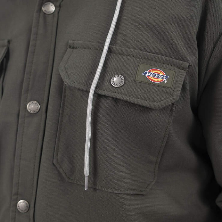 Куртка DICKIES FLEX DUCK HOODED SHIRT JACKET Olive Green