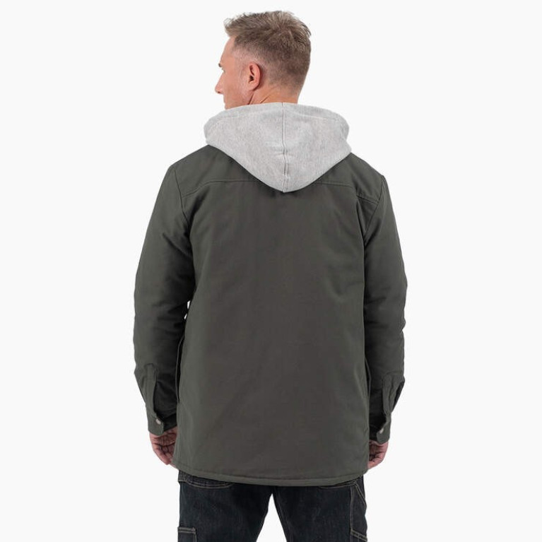 Куртка DICKIES FLEX DUCK HOODED SHIRT JACKET Olive Green