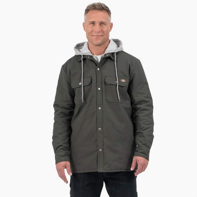 Куртка DICKIES FLEX DUCK HOODED SHIRT JACKET Olive Green