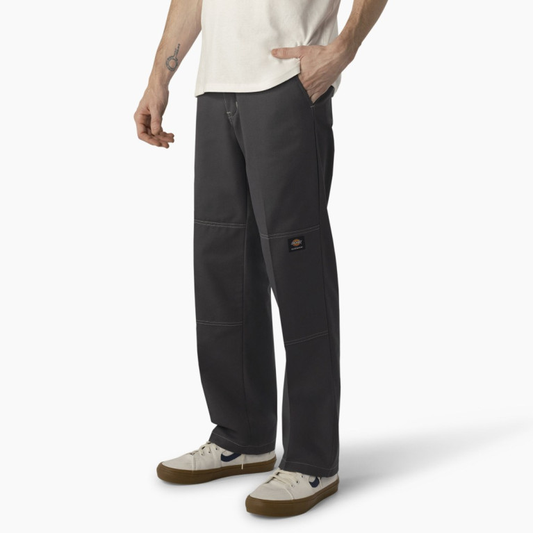 Штаны DICKIES SKATE DOUBLE KNEE TWILL PANT CHARCOAL, GREY STITCH
