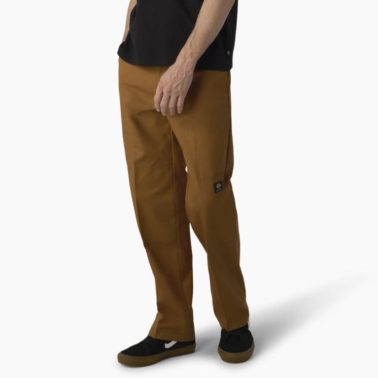 Штаны DICKIES SKATE DOUBLE KNEE TWILL PANT BROWN DUCK, BROWN CONTRAST STITCH