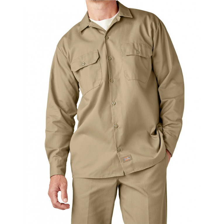 Рубашка Dickies ORIGINAL TWILL LONG SLEEVE WORK SHIRT Khaki