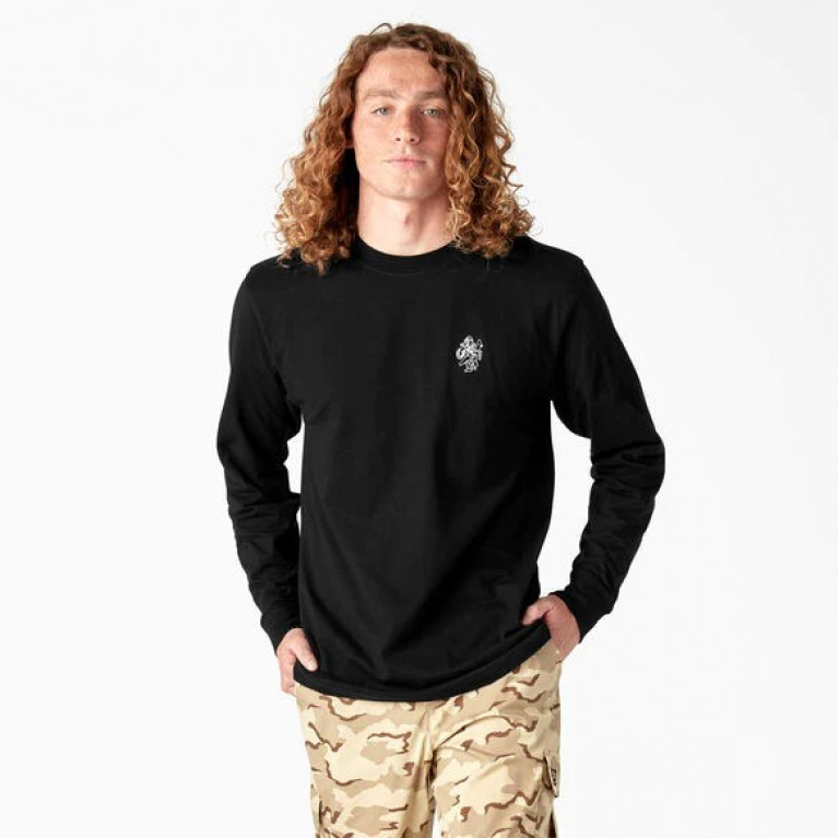 Лонгслив DICKIES SKATEBOARDING GRAPHIC LONG SLEEVE TEE BLACK