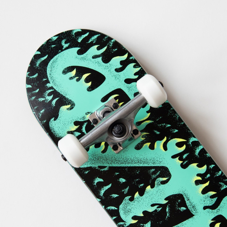 Скейтборд Футворк Flame Green 7.5 x 30.75