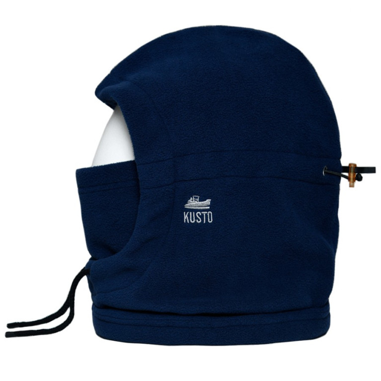 Капюшон Kusto Hood Navy Вышивка