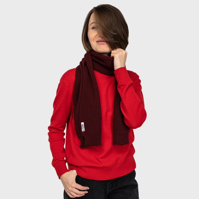 Шарф Kusto Kelp Bordo Этикетка