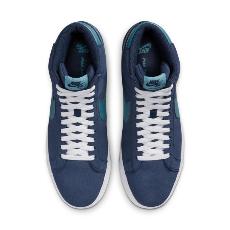 Кеды NIKE SB ZOOM BLAZER MID Midnight Navy/Aqua-Navy