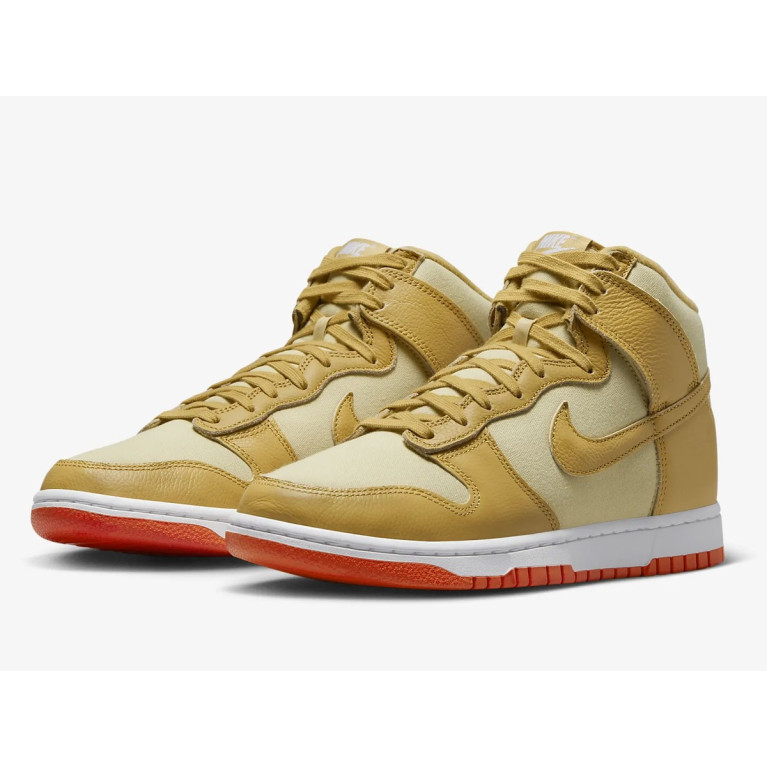 Кеды Nike Dunk High Team Gold/Team Gold/Safety Orange/Wheat Gold