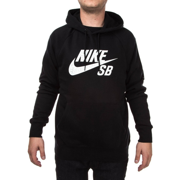 Толстовка NIKE SB ICON CRACKLE PULLOVER BLACK 