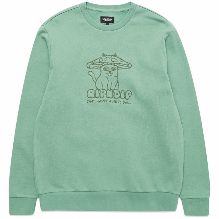 Кофта Ripndip Shroom Cat Crewneck Sweater Pine