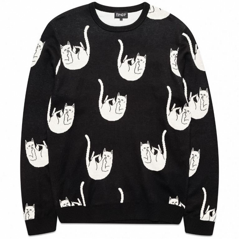 Свитер Ripndip Falling Nerm Knit Sweater Black