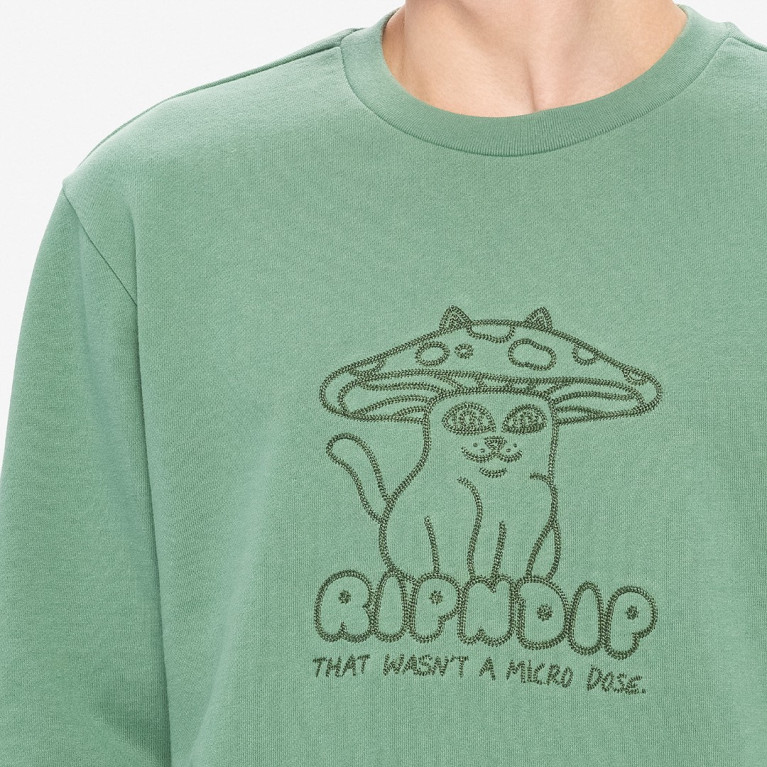 Кофта Ripndip Shroom Cat Crewneck Sweater Pine