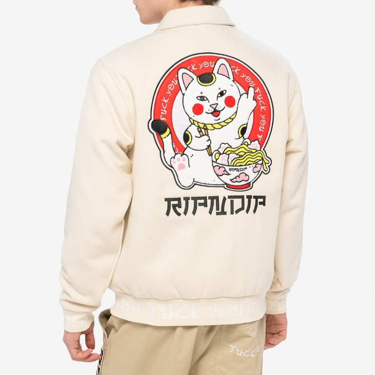 Куртка Ripndip Lucky Nerm Varsity Jacket Cream
