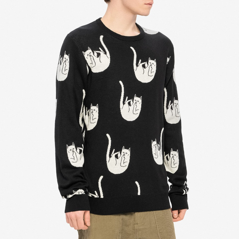 Свитер Ripndip Falling Nerm Knit Sweater Black