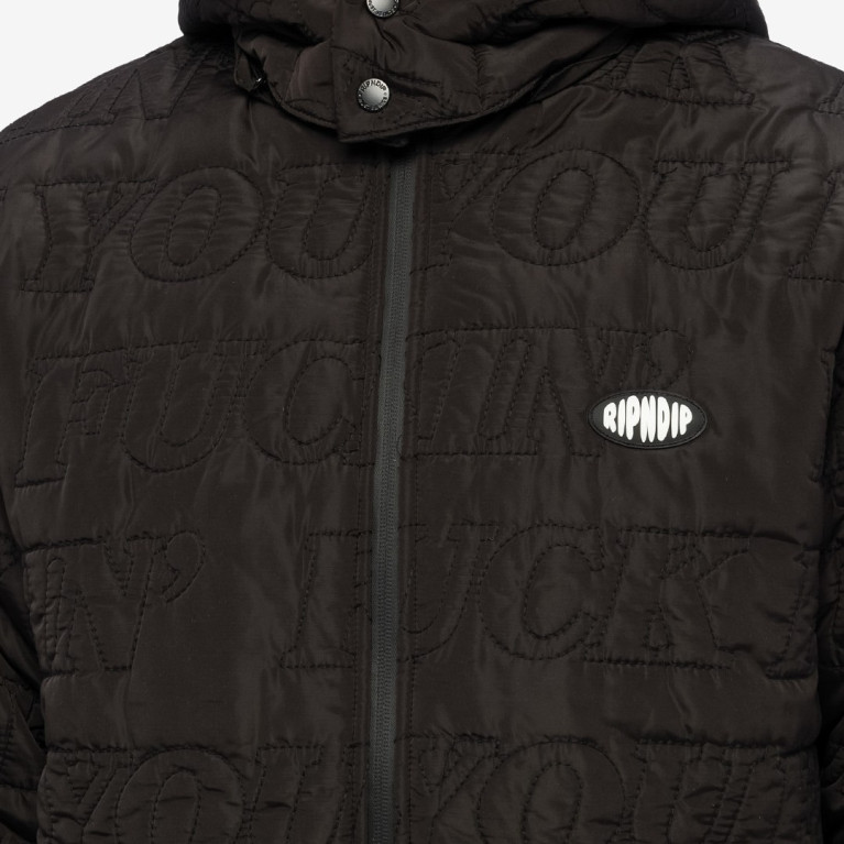 Куртка Ripndip Fuckin Fuck Puffer Jacket Black
