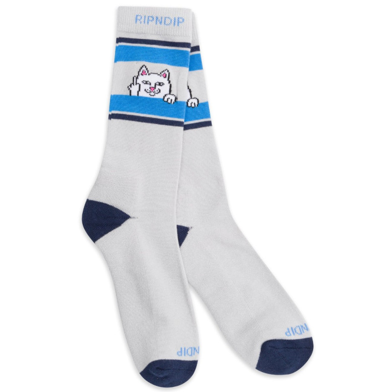Носки Ripndip Peeking Nermal Socks Ash Heather / Navy