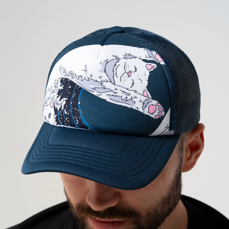 Кепка Ripndip GREAT WAVE TRUCKER HAT SLATE
