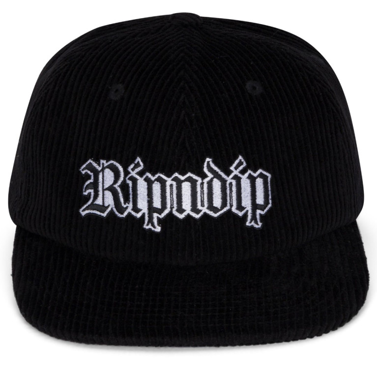Кепка Ripndip Lord Savior Nerm Corduroy Strackback Black