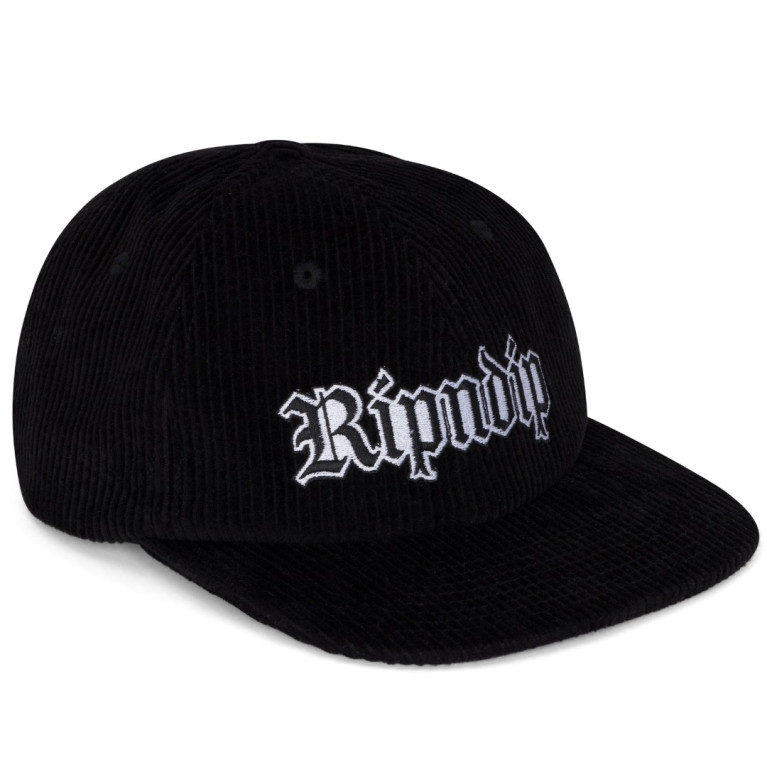 Кепка Ripndip Lord Savior Nerm Corduroy Strackback Black