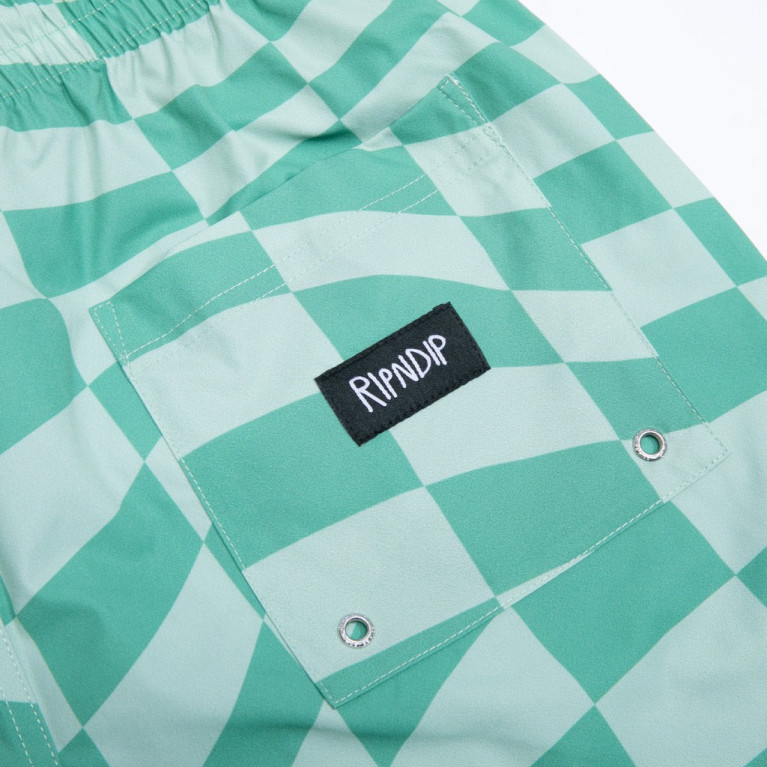 Шорты Ripndip Checked Swim Shorts Olive/Pine