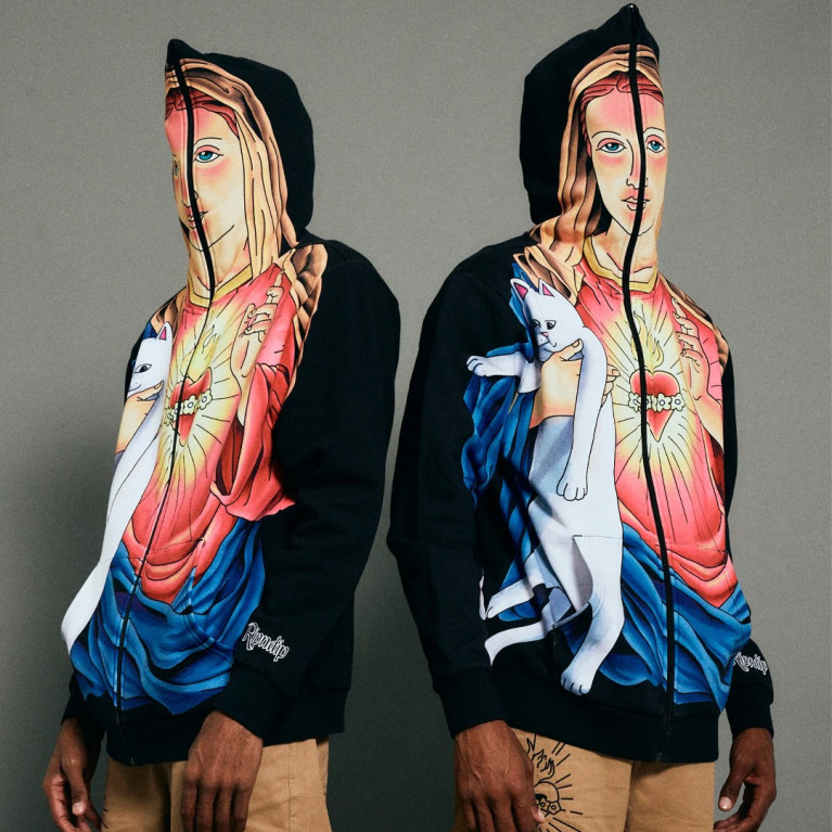 Толстовка Ripndip Mother Mary Full Zip Hoodie Black