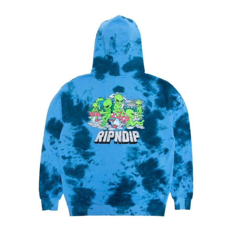 Толстовка Ripndip Space Gang Hoodie Navy Lightning Wash