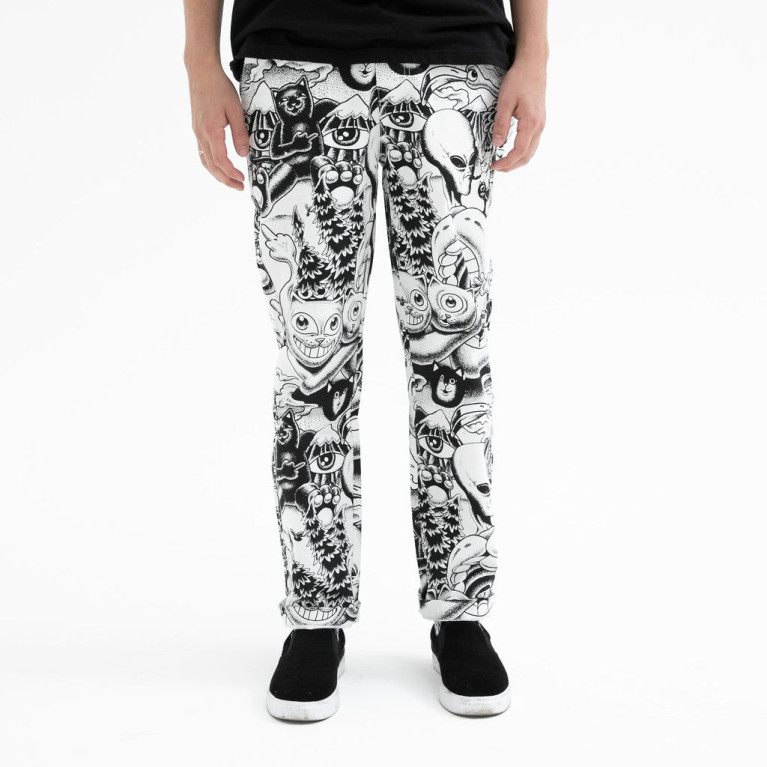 Штаны Ripndip Dark Twisted Fantasy Twill Pants Black/White