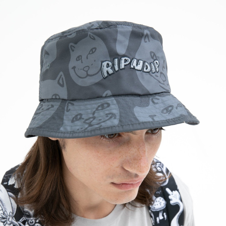 Панама Ripndip Many Faces Bucket Hat Charcoal