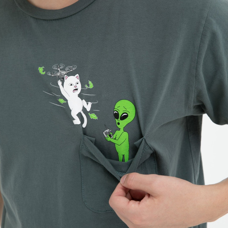 Футболка Ripndip BYE BYE POCKET TEE CHARCOAL